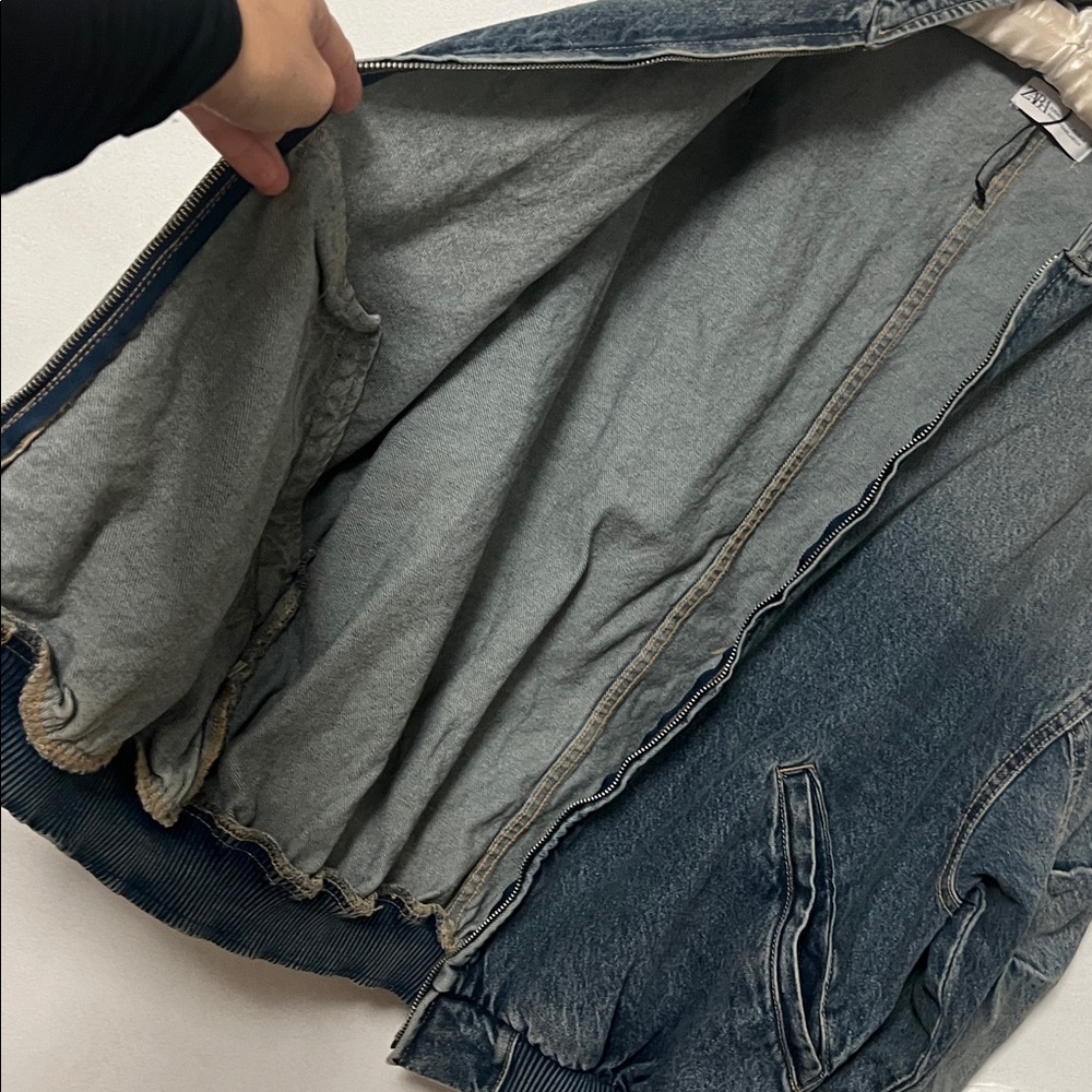 Zara Blue Denim Jacket - Picture 9 of 12
